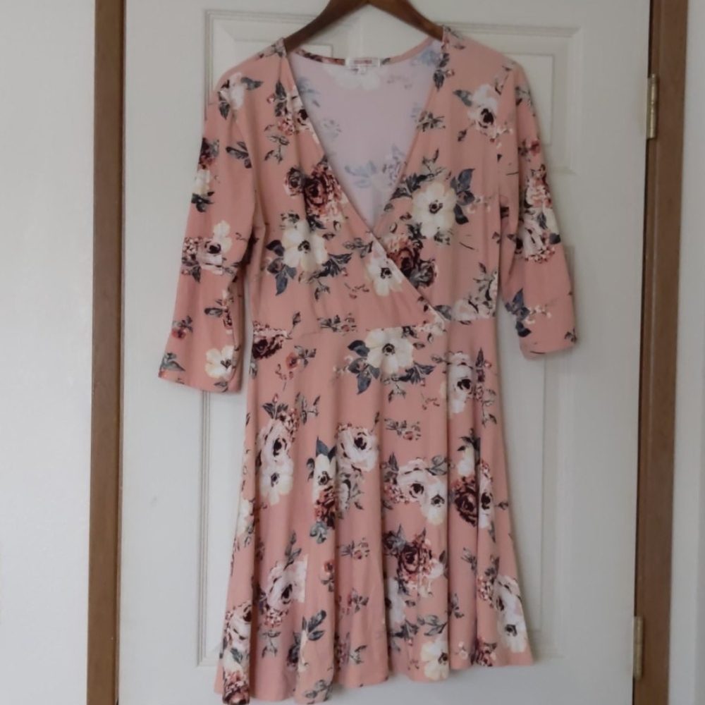 Pink floral dress